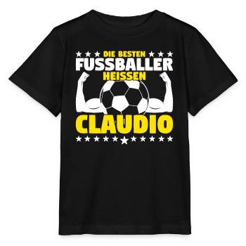 Die besten Fußballer heißen Claudio - Stanley/Stella Kinder T-Shirt MINI CREATOR  - Schwarz - Vorne - Mikhail (115cm)