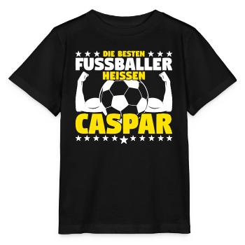 Die besten Fußballer heißen Caspar - Stanley/Stella Kinder T-Shirt MINI CREATOR  - Schwarz - Vorne - Mikhail (115cm)