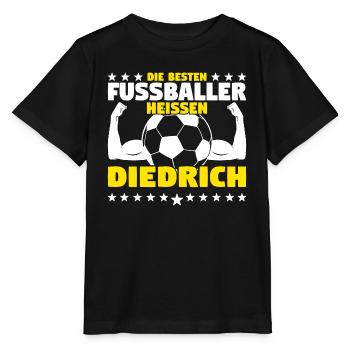 Die besten Fußballer heißen Diedrich - Stanley/Stella Kinder T-Shirt MINI CREATOR  - Schwarz - Vorne - Mikhail (115cm)
