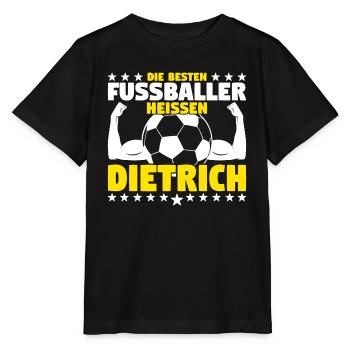 Die besten Fußballer heißen Dietrich - Stanley/Stella Kinder T-Shirt MINI CREATOR  - Schwarz - Vorne - Mikhail (115cm)