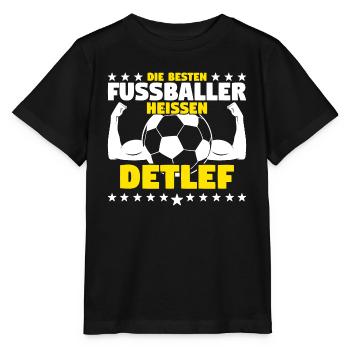 Die besten Fußballer heißen Detlef - Stanley/Stella Kinder T-Shirt MINI CREATOR  - Schwarz - Vorne - Mikhail (115cm)