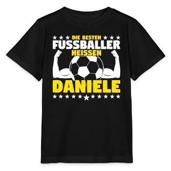 Die besten Fußballer heißen Daniele - Stanley/Stella Kinder T-Shirt MINI CREATOR  - Schwarz - Vorne - Mikhail (115cm)