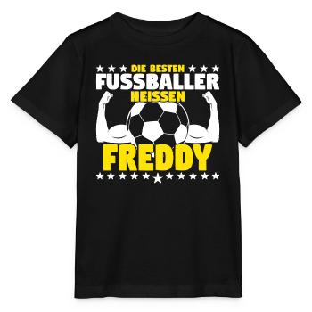 Die besten Fußballer heißen Freddy - Stanley/Stella Kinder T-Shirt MINI CREATOR  - Schwarz - Vorne - Mikhail (115cm)