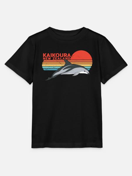 Neuseeland Kaikoura Schwarzdelfin - Stanley/Stella Kinder T-Shirt MINI CREATOR - Schwarz