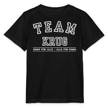 Team Krug Familie Nachname Einer für Alle - Stanley/Stella Kinder T-Shirt MINI CREATOR  - Schwarz - Vorne - Mikhail (115cm)