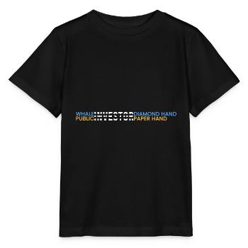 Whale Investors = Diamant - T-shirt bio MINI CREATOR Stanley/Stella Enfant - noir - Devant - Mikhail (115cm)