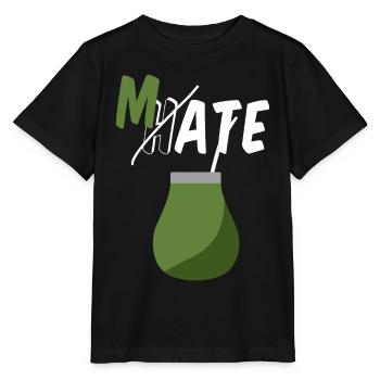 Ne haïssez pas, buvez du maté - T-shirt bio MINI CREATOR Stanley/Stella Enfant - noir - Devant - Mikhail (115cm)