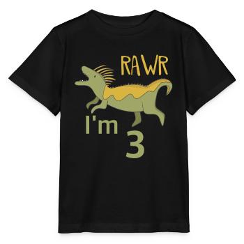 Pour trois garçons d'anniversaire pour les filles Mosasaur - T-shirt bio MINI CREATOR Stanley/Stella Enfant - noir - Devant - Mikhail (115cm)