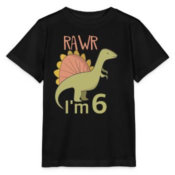 Pour six anniversaire pour les gars filles Spinosaurus - T-shirt bio MINI CREATOR Stanley/Stella Enfant - noir - Devant - Mikhail (115cm)