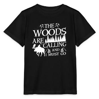 The woods are calling and i must go - T-shirt bio MINI CREATOR Stanley/Stella Enfant - noir - Devant - Mikhail (115cm)