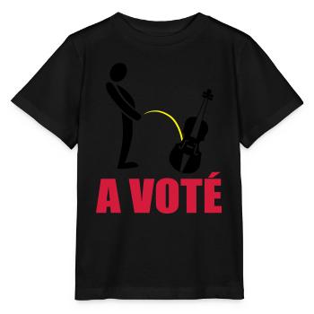 A voté - T-shirt bio MINI CREATOR Stanley/Stella Enfant - noir - Devant - Mikhail (115cm)