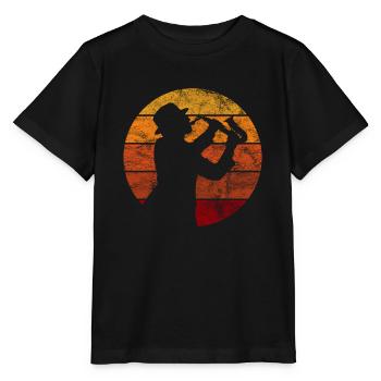 Saxophone Jazz Swing Classical Music Ska Punk Rock - Stanley/Stella MINI CREATOR Kids’ T-Shirt - black - Front - Mikhail (115cm)