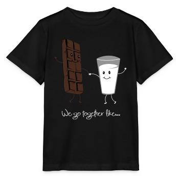 chocolat au lait - T-shirt bio MINI CREATOR Stanley/Stella Enfant - noir - Devant - Mikhail (115cm)
