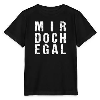 mir doch egal - Stanley/Stella Kinder T-Shirt MINI CREATOR  - Schwarz - Vorne - Mikhail (115cm)
