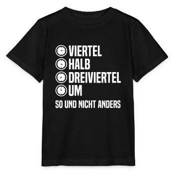 Die Uhrzeiten in Ostdeutschland - Stanley/Stella Kinder T-Shirt MINI CREATOR  - Schwarz - Vorne - Mikhail (115cm)
