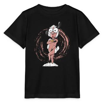 nacktes geschorenes Schaf - Stanley/Stella Kinder T-Shirt MINI CREATOR  - Schwarz - Vorne - Mikhail (115cm)