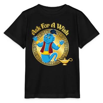 Frage den Flaschengeist nach einem Wunsch - Stanley/Stella Kinder T-Shirt MINI CREATOR  - Schwarz - Vorne - Mikhail (115cm)