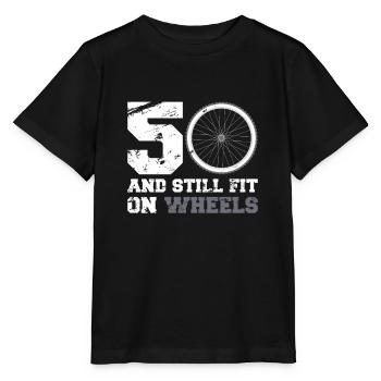 50er 50. Geburtstag Radsport Radfahrer Geschenk - Stanley/Stella Kinder T-Shirt MINI CREATOR  - Schwarz - Vorne - Mikhail (115cm)