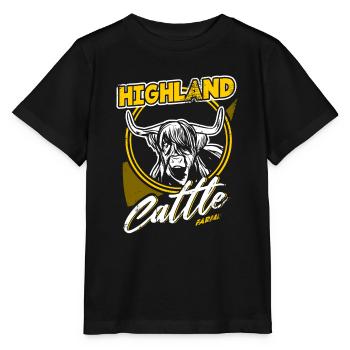 Highland cattle highland cattle - Stanley/Stella MINI CREATOR Kids’ T-Shirt - black - Front - Mikhail (115cm)
