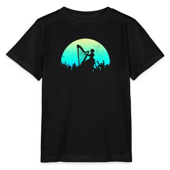 Himmlische Harfe - Stanley/Stella Kinder T-Shirt MINI CREATOR  - Schwarz - Vorne - Mikhail (115cm)