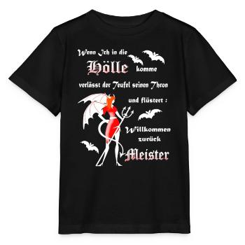 Teufel Satan Luzifer - Stanley/Stella Kinder T-Shirt MINI CREATOR  - Schwarz - Vorne - Mikhail (115cm)