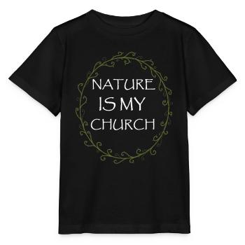 Die Natur ist meine Kirche Wicca Pagan - Stanley/Stella Kinder T-Shirt MINI CREATOR  - Schwarz - Vorne - Mikhail (115cm)
