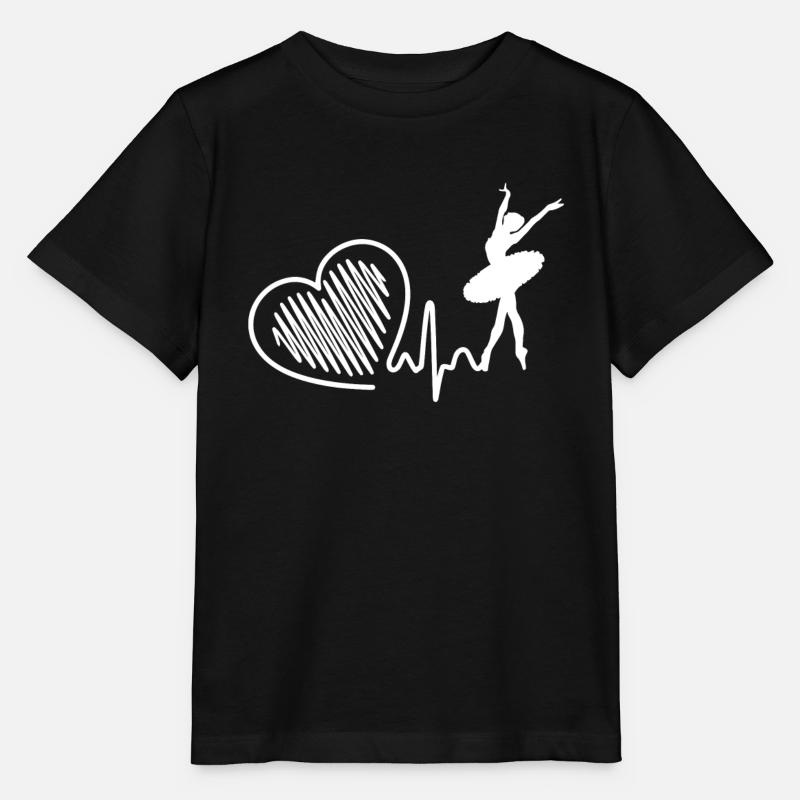 Danseur de ballet Danseur de ballet Heartbeat - T-shirt bio MINI CREATOR Stanley/Stella Enfant - noir