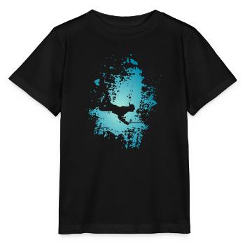 Chasse sous-marine de plongeur - T-shirt bio MINI CREATOR Stanley/Stella Enfant - noir - Devant - Mikhail (115cm)