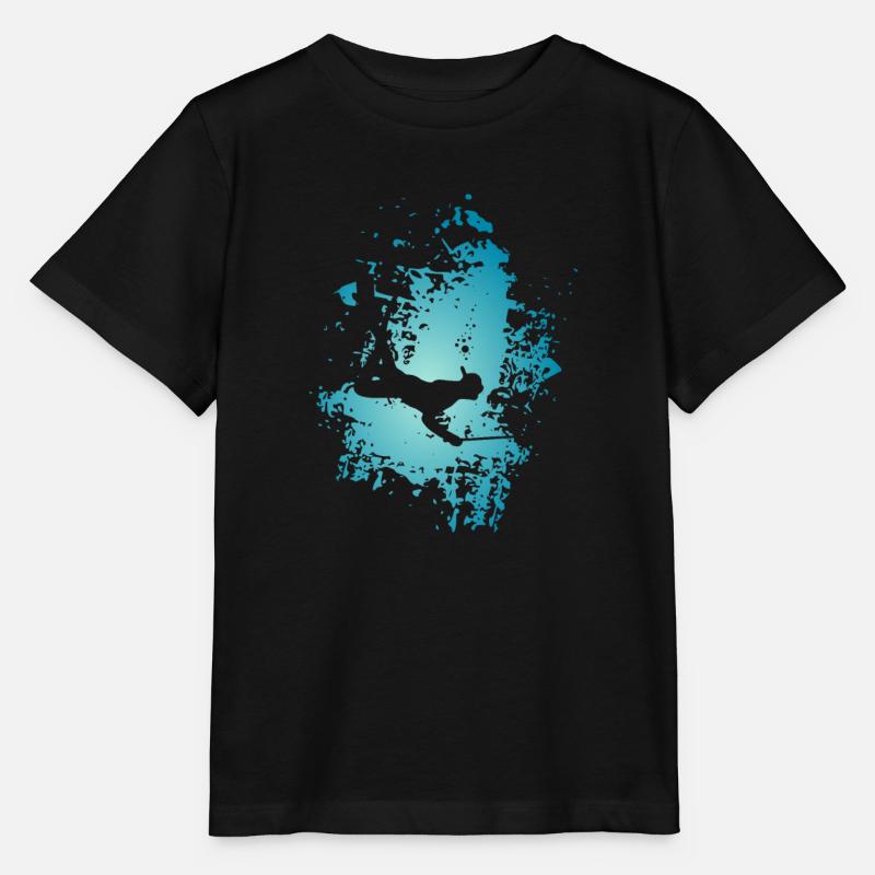 Chasse sous-marine de plongeur - T-shirt bio MINI CREATOR Stanley/Stella Enfant - noir