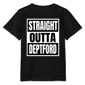 Straight Outta Deptford - Stanley/Stella Kinder T-Shirt MINI CREATOR  - Schwarz - Vorne - Mikhail (115cm)