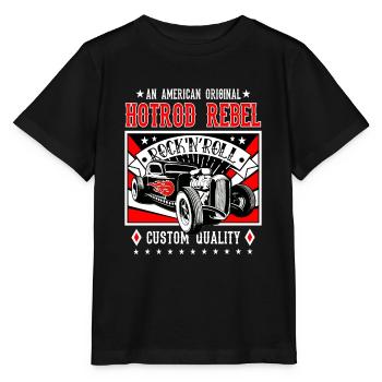 Rockabilly Oldtimer Rock Rock N Roll - Stanley/Stella Kinder T-Shirt MINI CREATOR  - Schwarz - Vorne - Mikhail (115cm)