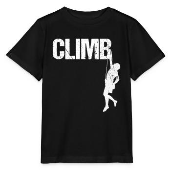 Climb Klettern Climber Abseilen Bergsteigen Design - Stanley/Stella Kinder T-Shirt MINI CREATOR  - Schwarz - Vorne - Mikhail (115cm)