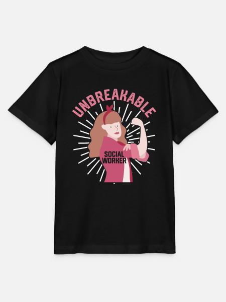 Unbreakable Social Worker - Stanley/Stella Kinder T-Shirt MINI CREATOR - Schwarz