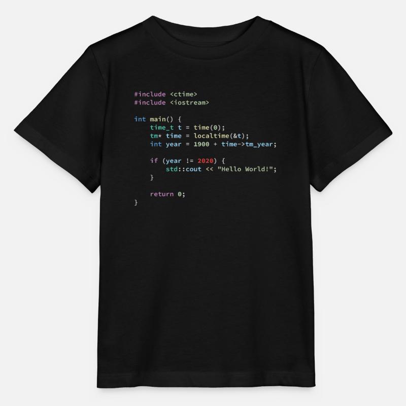 Hello World 2020 in C++ Programming Language, Code - Stanley/Stella Kinder T-Shirt MINI CREATOR  - Schwarz