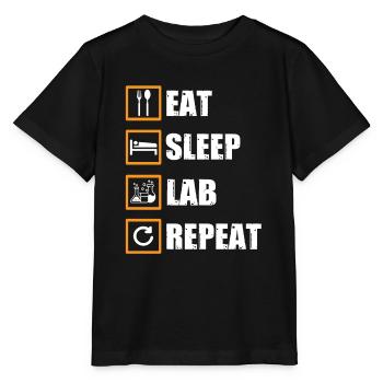 Labor Geschenk - Stanley/Stella Kinder T-Shirt MINI CREATOR  - Schwarz - Vorne - Mikhail (115cm)