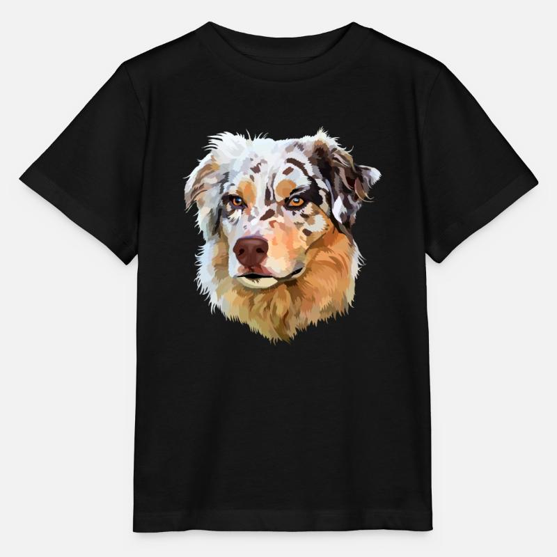 Australian Shepherd - Stanley/Stella MINI CREATOR Kids’ T-Shirt - black