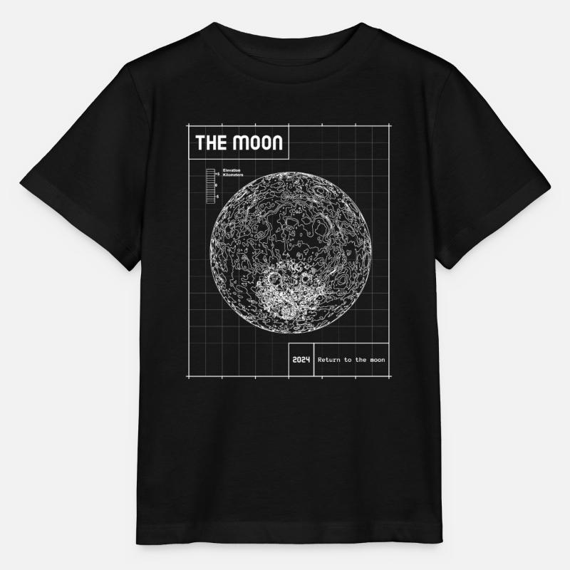 La lune - T-shirt bio MINI CREATOR Stanley/Stella Enfant - noir