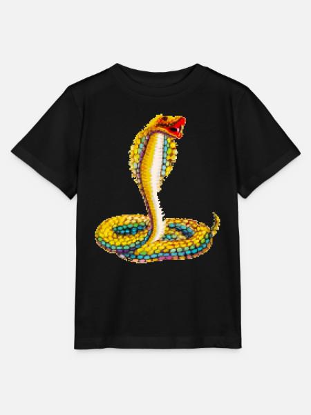 Pixel Snake - Stanley/Stella MINI CREATOR Kids’ T-Shirt - black