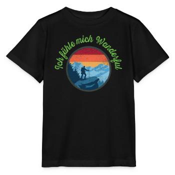 Ich fühle mich Wanderful - Stanley/Stella Kinder T-Shirt MINI CREATOR  - Schwarz - Vorne - Mikhail (115cm)