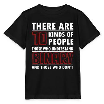 There are 10 types of people those who understand - T-shirt bio MINI CREATOR Stanley/Stella Enfant - noir - Devant - Mikhail (115cm)