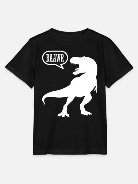 Dino Dinosaurier - Stanley/Stella Kinder T-Shirt MINI CREATOR - Schwarz