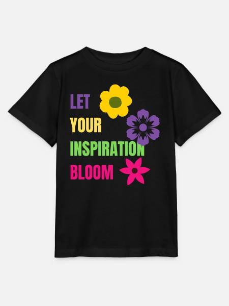 Let your Inspiration Bloom - Stanley/Stella Kinder T-Shirt MINI CREATOR - Schwarz