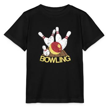 Bowling - Stanley/Stella Kinder T-Shirt MINI CREATOR  - Schwarz - Vorne - Mikhail (115cm)