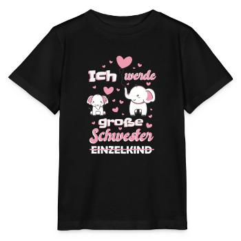 Ich werde große Schwester - Stanley/Stella Kinder T-Shirt MINI CREATOR  - Schwarz - Vorne - Mikhail (115cm)