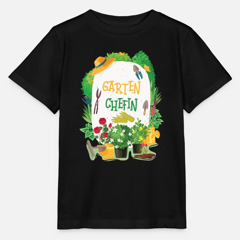 GARTEN CHEFIN - Stanley/Stella Kinder T-Shirt MINI CREATOR  - Schwarz