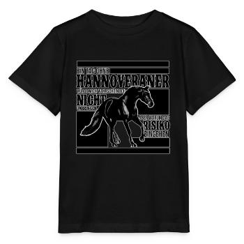 Pferdezucht Hannoveraner, Pferde - Stanley/Stella Kinder T-Shirt MINI CREATOR  - Schwarz - Vorne - Mikhail (115cm)