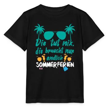 Sie braucht Sommerferien - Stanley/Stella Kinder T-Shirt MINI CREATOR  - Schwarz - Vorne - Mikhail (115cm)