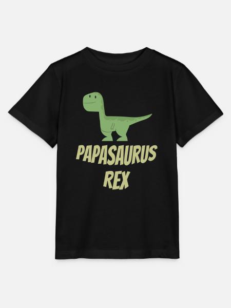 Papasaurus Rex - Stanley/Stella Kinder T-Shirt MINI CREATOR - Schwarz