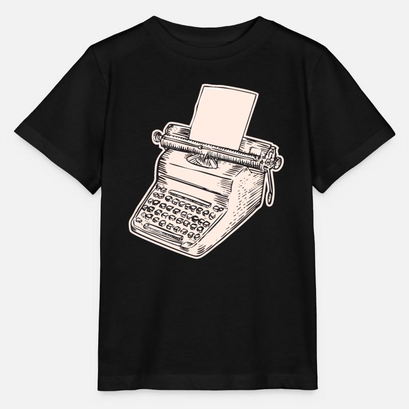 dactylo vintage, machine à écrire - T-shirt bio MINI CREATOR Stanley/Stella Enfant - noir