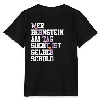 Bernstein Strand Urlaub Lampe Ostsee Geschenkidee - Stanley/Stella Kinder T-Shirt MINI CREATOR  - Schwarz - Vorne - Mikhail (115cm)
